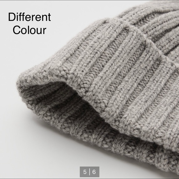 Uniqlo Heattech black ribbed beanie winter hat - Picture 8 of 9
